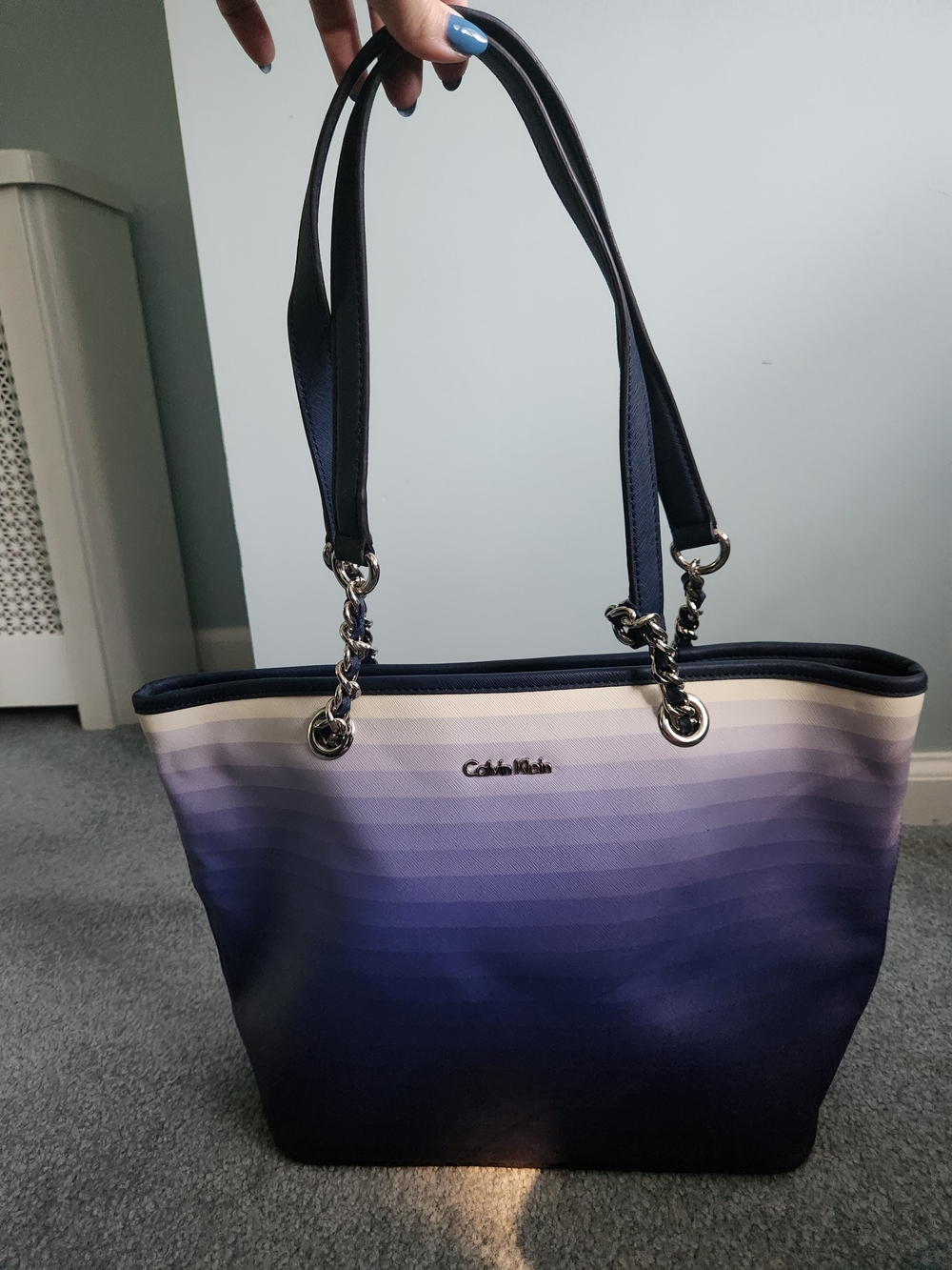 Calvin Klein Ombre Navy Tote Bag